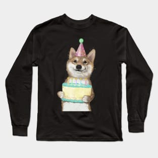 Birthday Fox Long Sleeve T-Shirt